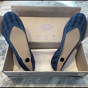 Rothy’s Indigo Gingham Flats 8